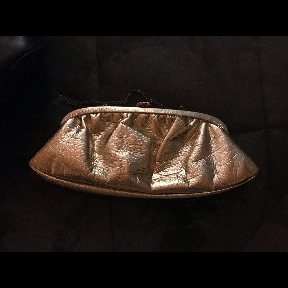 Gold clutch purse
